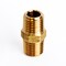 Homeplus+ ATC 1/4 in. MPT X 1/4 in. D MPT Yellow Brass Hex Nipple 6JC101010721013 - alternate 2